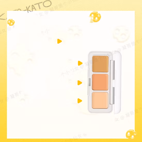Kato Tricolor Plate Covers The Face with Spots Acne Marks and Dark Circles Concealer